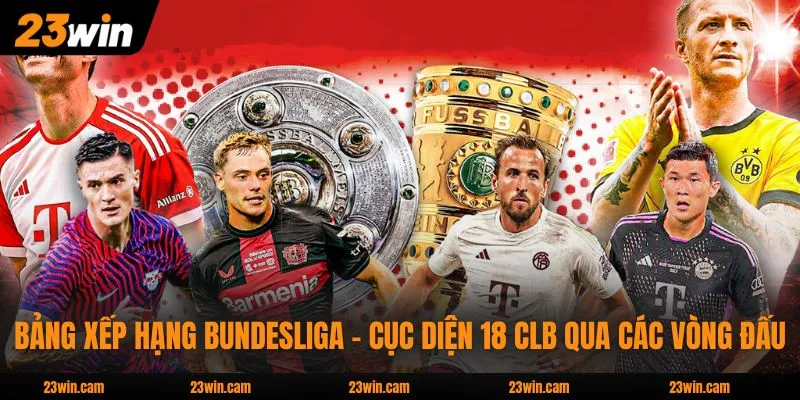 Bảng Xếp Hạng Bundesliga - Cục Diện 18 CLB Qua Các Vòng Đấu 1 Bảng Xếp Hạng Bundesliga - Cục Diện 18 CLB Qua Các Vòng Đấu