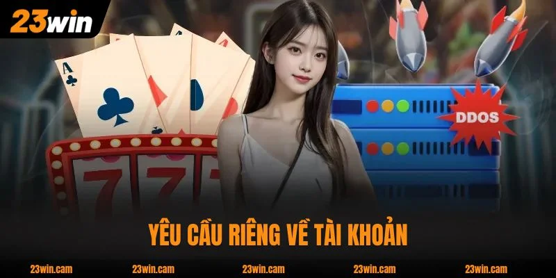 Điều Khoản Điều Kiện 23WIN | Quyền Lợi, Nghĩa Vụ Thành Viên 1 Điều khoản điều kiện 23WIN có yêu cầu riêng về tài khoản
