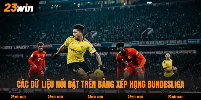 Bảng Xếp Hạng Bundesliga - Cục Diện 18 CLB Qua Các Vòng Đấu 4 Các dữ liệu nổi bật trên bảng xếp hạng Bundesliga