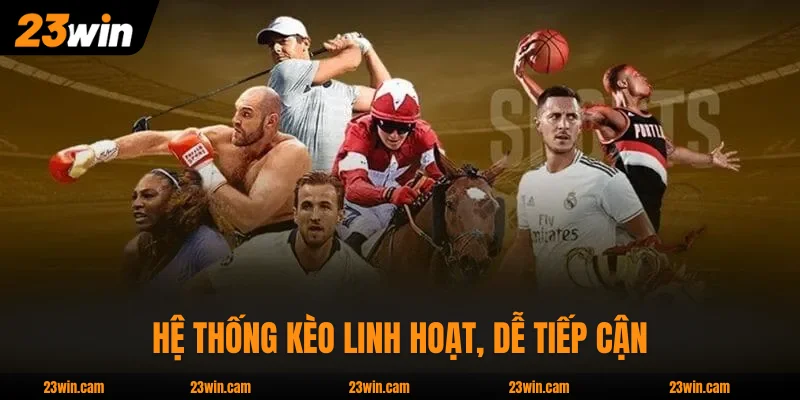 Thể Thao 23WIN - 1.500 Trận Mỗi Ngày Từ 3 Sảnh Hàng Đầu 4 Hệ thống kèo linh hoạt, dễ tiếp cận người chơi