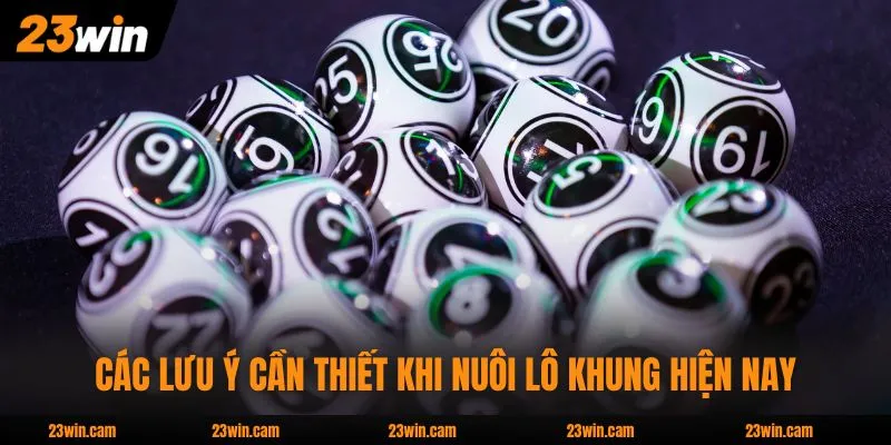 Lô Khung - Phương Pháp Nuôi Số Đạt Tỷ Lệ Thắng 99,9% 4 Các lưu ý cần thiết khi nuôi lô khung hiện nay
